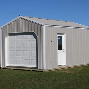 Metal carriage garage.