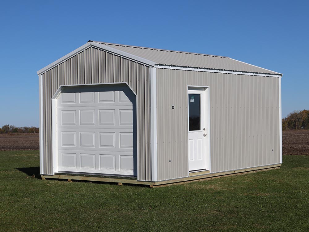 Metal carriage garage.