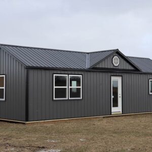 Metal building.