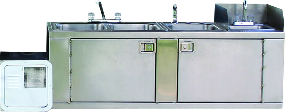 4 Bowl Cleanup Sink (Trailer Mounted) | Request a Quote