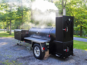 Meadow Creek smoker trailer.